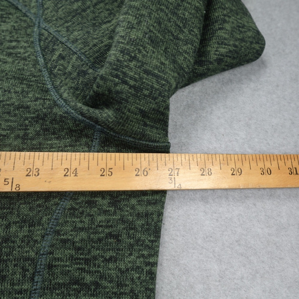 Eddie Bauer Sweater Mens XXL Green Marled 1/4 Zip Fleece Pullover Mock Neck - Picture 11 of 13
